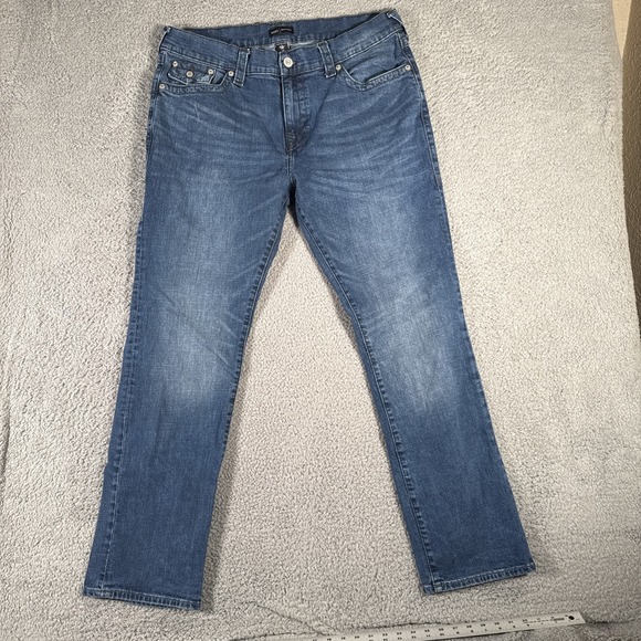 True‎ Religion Ricky Jeans Mens 38x33 Flap Pockets Straight - Picture 1 of 15